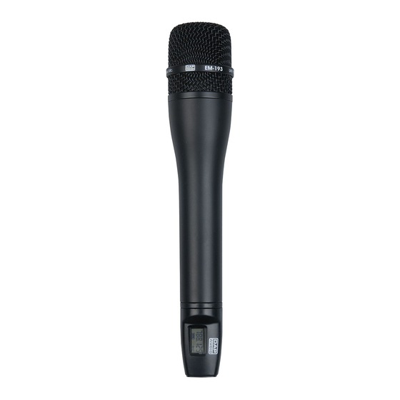User Manuals: DAPAudio EM-193B Handheld Microphone