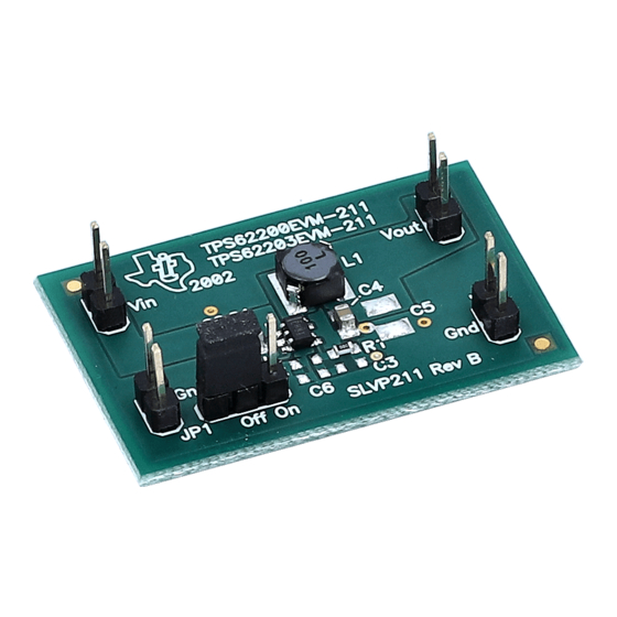 Texas Instruments TPS62203EVM-211 User Manual