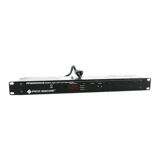 Pico Macom PFAD900CS Specifications