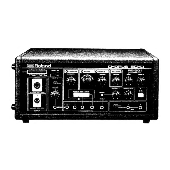 Roland CHORUS ECHO RE-501 Owner's Manual