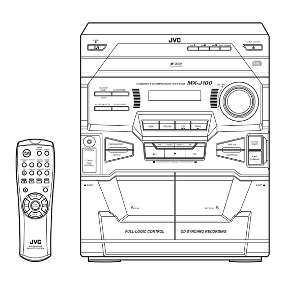 JVC CA-MXJ100 Instructions Manual