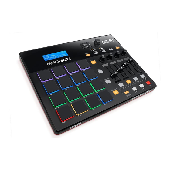 Akai MPD226 Quick Start Manual