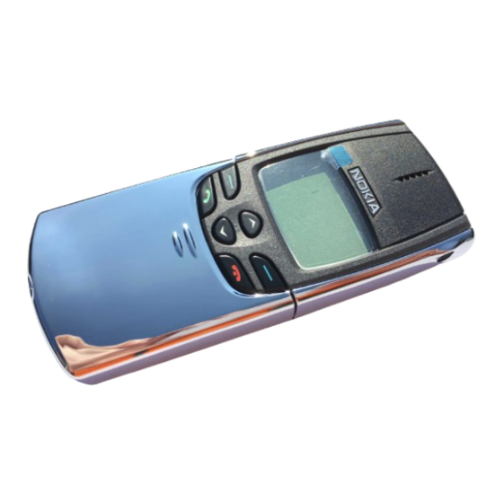 Nokia 8210 Quick Manual