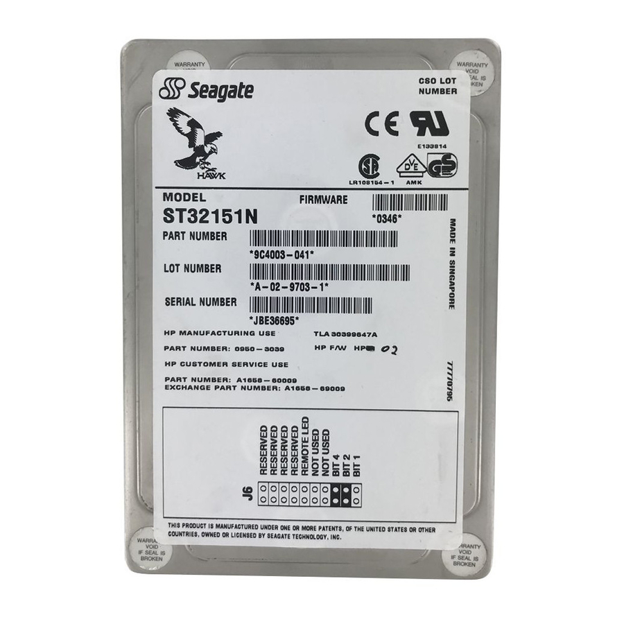 Seagate HAWK 2XL Family Installation Manual