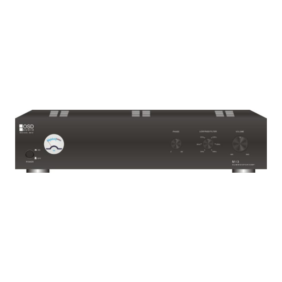 OSD Audio Mono Subwoofer Amplifier Owner's Manual