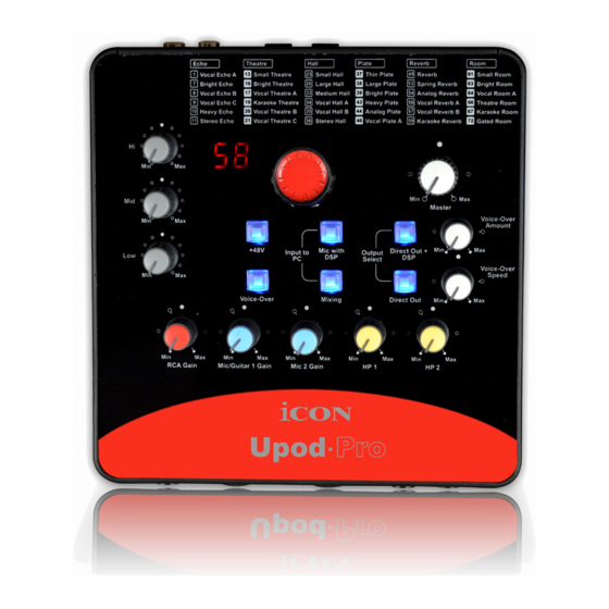 iCON Pro Audio Upod Pro User Manual