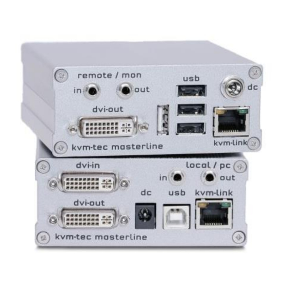 kvm-tec Masterline MVX1 Manuals