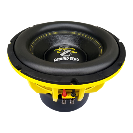 Ground Zero GZHW 30XSPL-D1 Owner's Manual