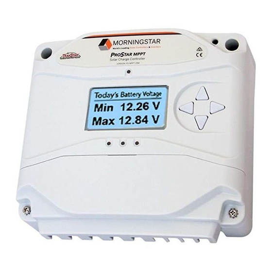 Morningstar ProStar MPPT Series Installation, Operation And Maintenance Manual