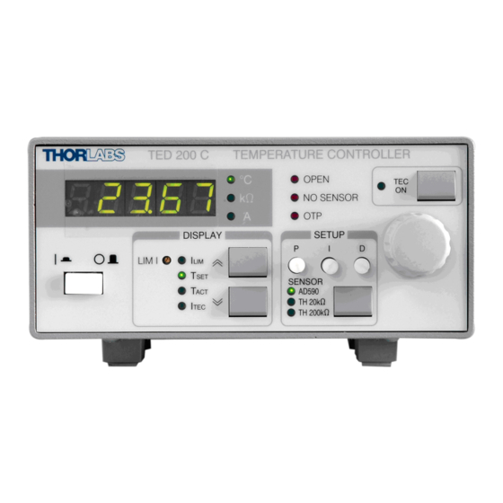 THORLABS TED200C Operation Manual