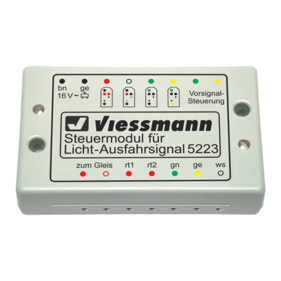 Viessmann 5223 Operation Manual