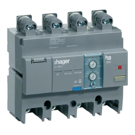 hager H3 x250 User Instructions