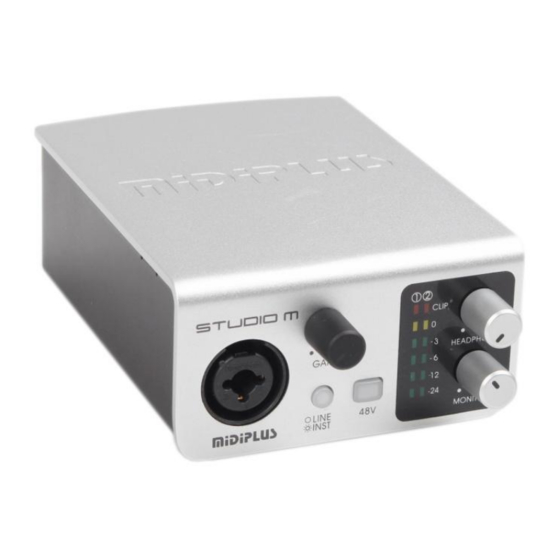 midiplus STUDIO M Quick Start Manual