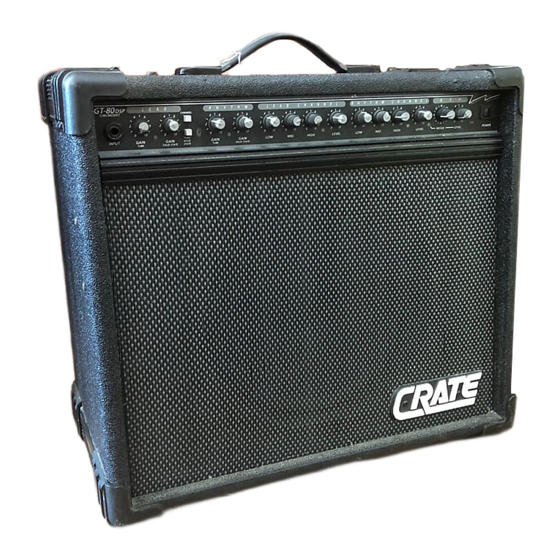 Crate QuadraDrive GT-80DSP Owner's Manual