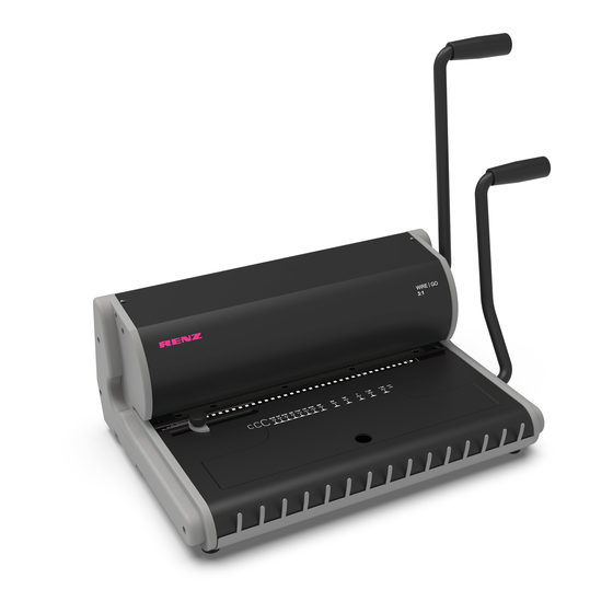 User Manuals: Renz WIRE|GO 3:1 Wire Binding Machine