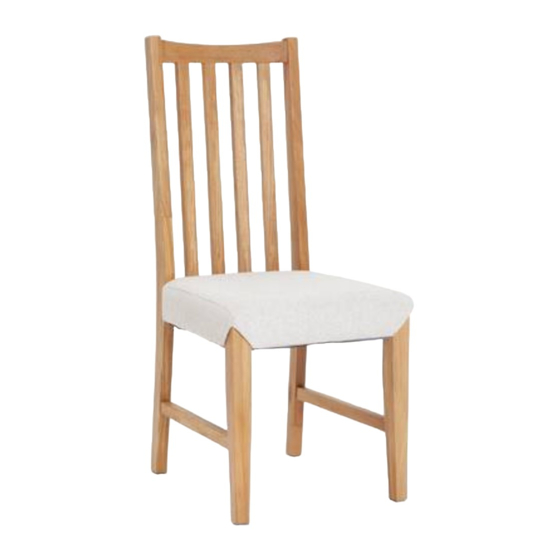 Habitat Rosmond Oak Formal Dining Chair 941/2448 Quick Start Manual