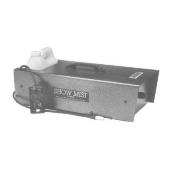 Le Maitre Show Mist Pro Operation Manual