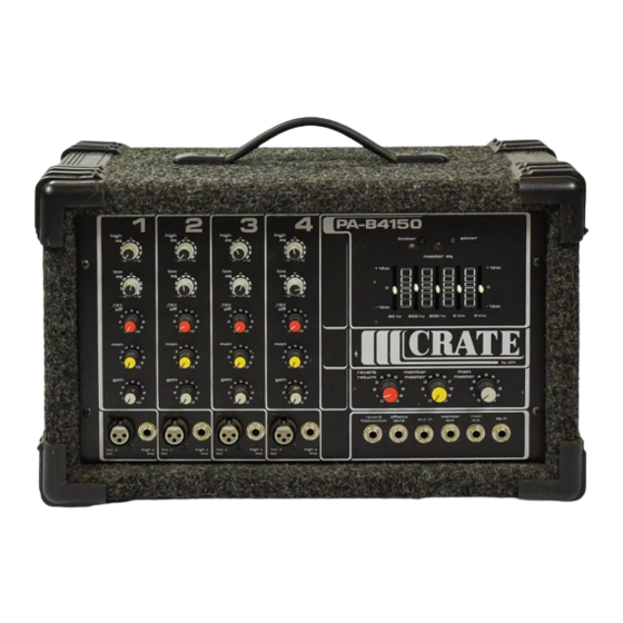 Crate PA-B4150 Quick Start Gude