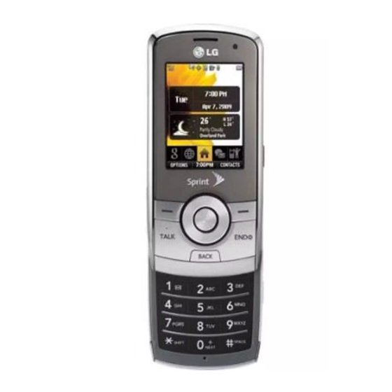 LG Sprint LX370 User Manual