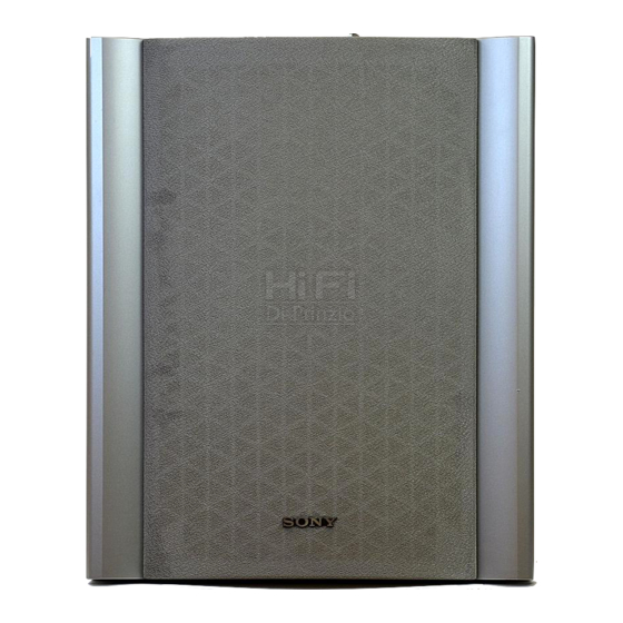 Sony SA-WMSP50 Service Manual