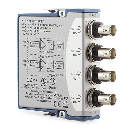 National Instruments NI 9229 Operating Instructions Manual