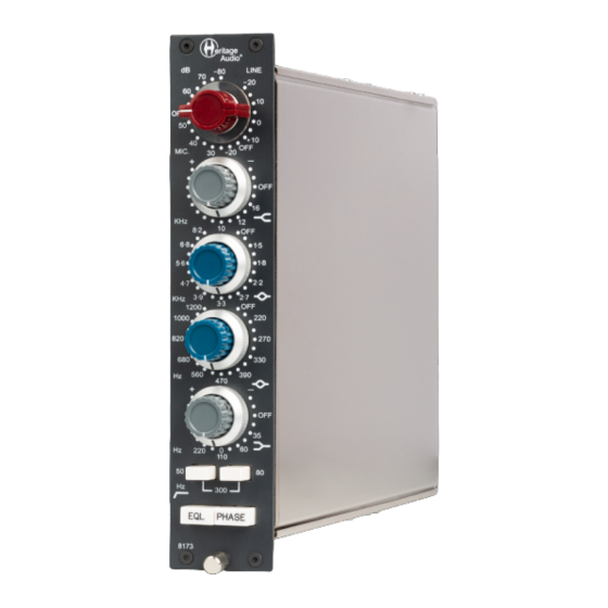 Heritage Audio 8173 User Manual