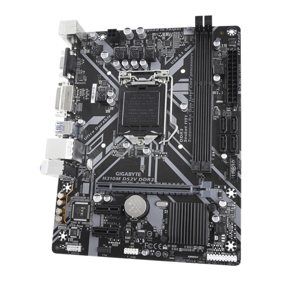 Gigabyte H310M DS2V DDR3 User Manual