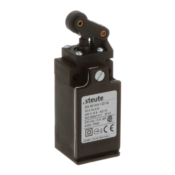 steute ES95 Mounting And Wiring Instructions