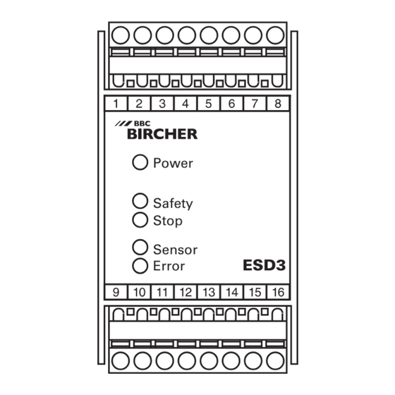 Bircher ESD3 Translation Of The Original Instructions