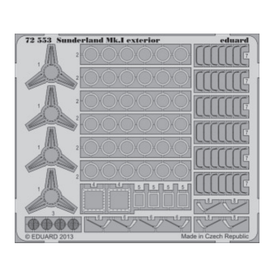 Eduard Sunderland Mk.I exterior Quick Start Manual