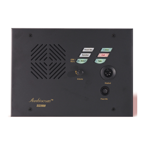 Telex SS1000 User Instructions