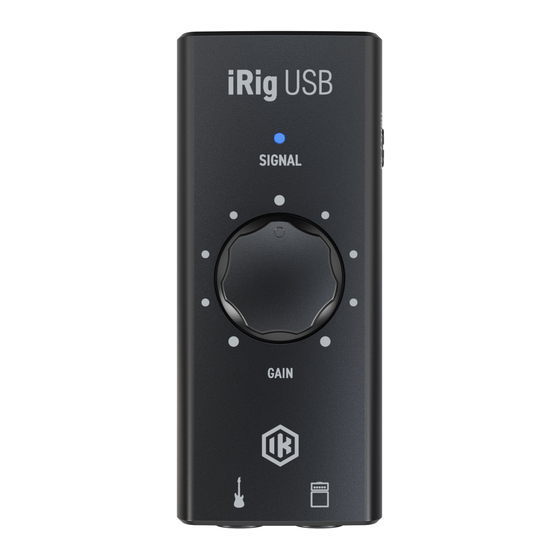 IK Multimedia iRig USB User Manual