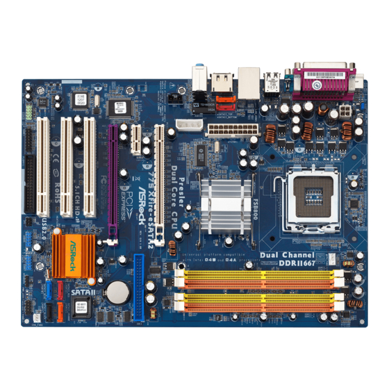 ASROCK 775XFIRE-ESATA2 - INSTALLATION GUIDE 02-2006 Installation Manual
