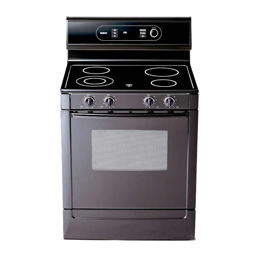 Bosch ELECTRIC FREE-STANDING CONVECTION RANGE Use And Care Manual