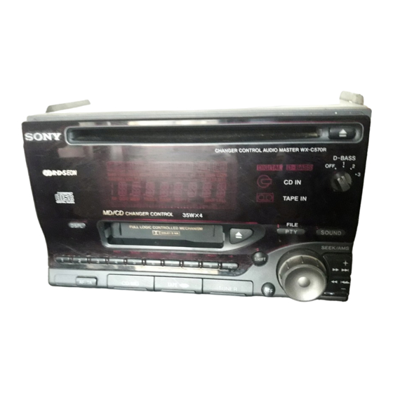 Sony WX-C570R Installation Instructions