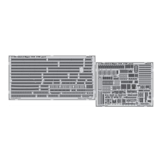 Eduard Admiral Hipper 1940 1/700 Manual