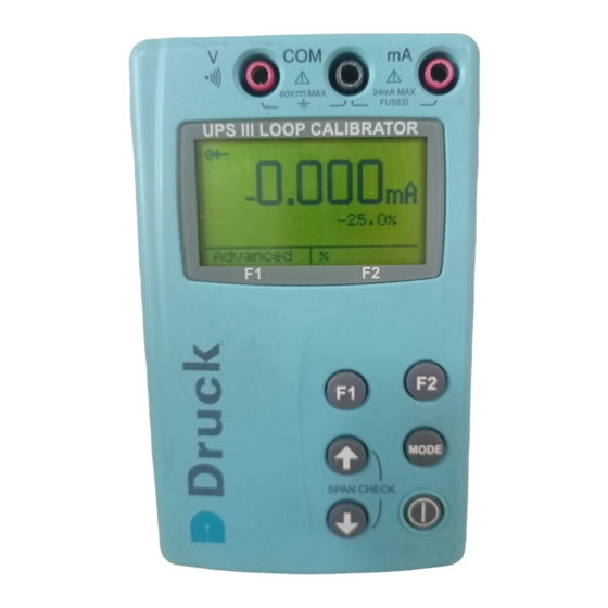 GE Druck UPS-III User Manual