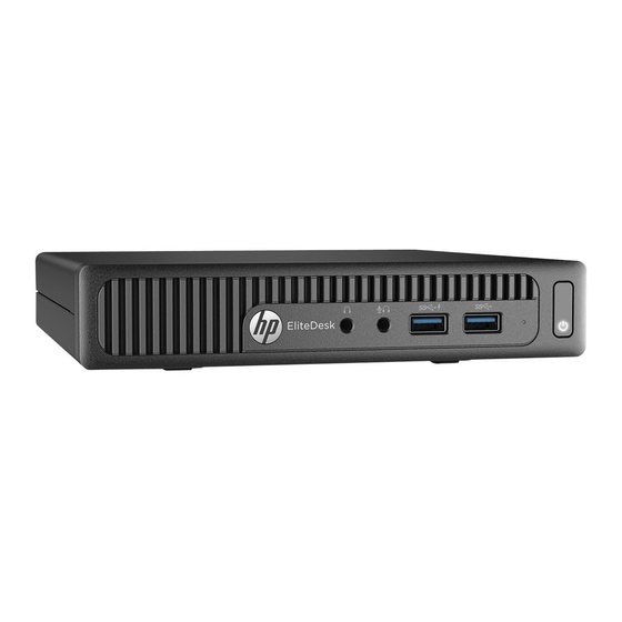 HP EliteDesk 705 G3 Desktop Mini Maintenance And Service Manual