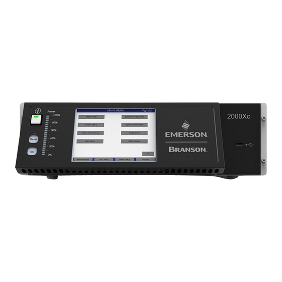 Emerson Branson 2000Xt Operating Manual