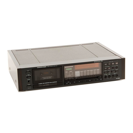 Onkyo TA-2900 Service Manual