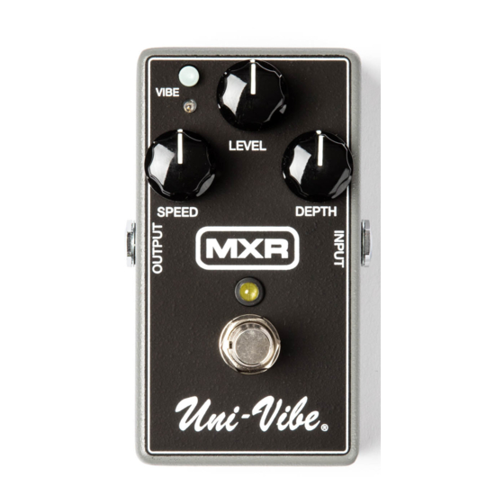 mxr UNI-VIBE M68 Information Sheet