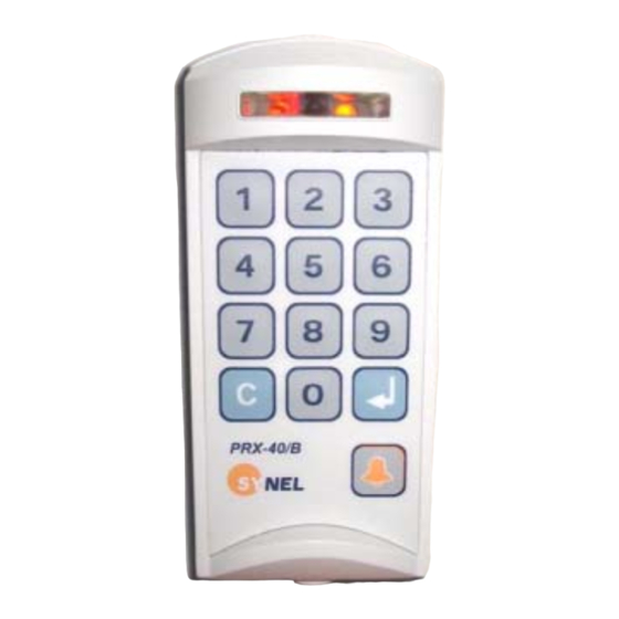 Synel PRX-40 B Product Manual