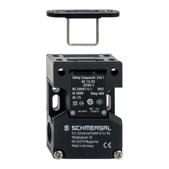 schmersal AZ 15 ZO Operating Instructions