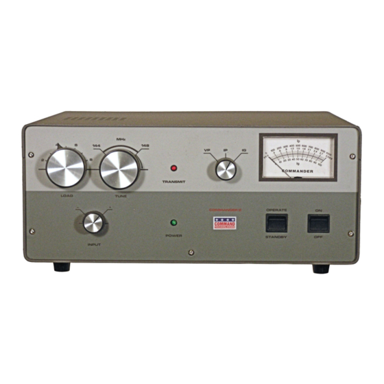 Palstar COMMANDER II 2 METER VHF Owner's Manual