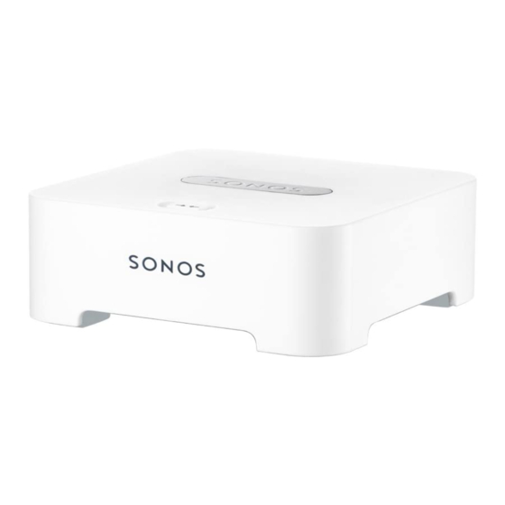 Sonos BRIDGE Wireless HiFi System Manuals