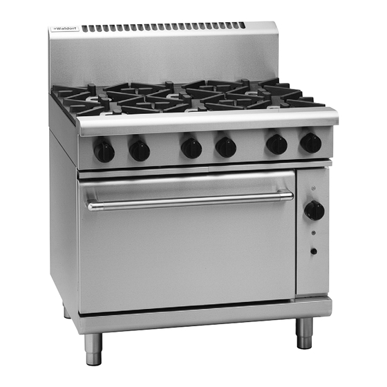 Moffat WALDORF RN8610G Technical Data Sheet