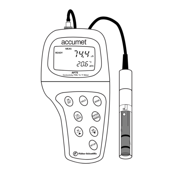 Accumet AP75 Operating Instructions Manual