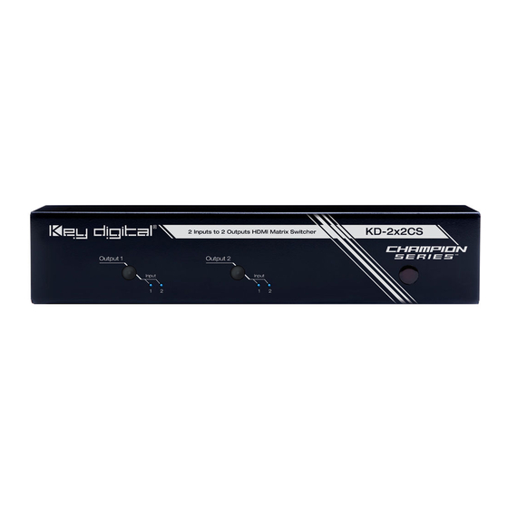 Key Digital KD-2X2CS Champion Setup Manual