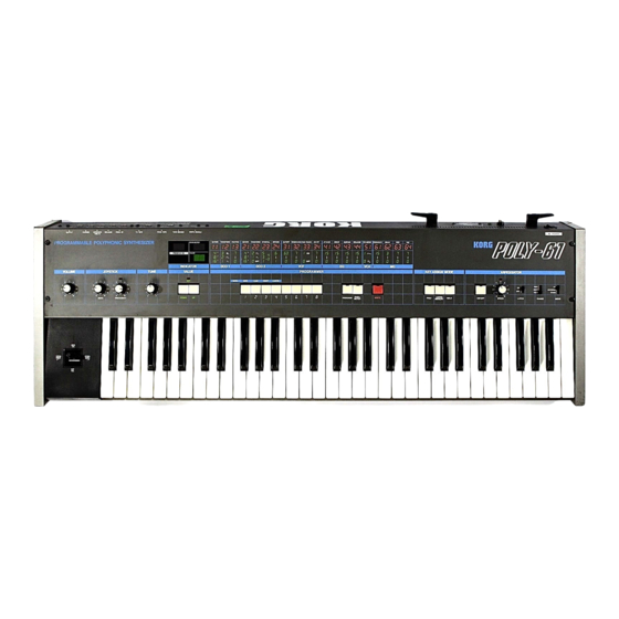 Korg POLY-61 Owner's Manual