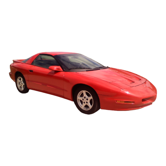 Pontiac 1997 Firebird Owner's Manual